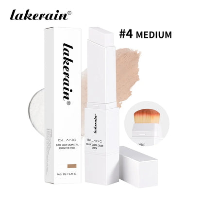 Color-changing Foundation Stick Blanc Foundation Korean Makeup Base High Coverage Concealer Natural Nude 2 IN 1 Foundation Stick
