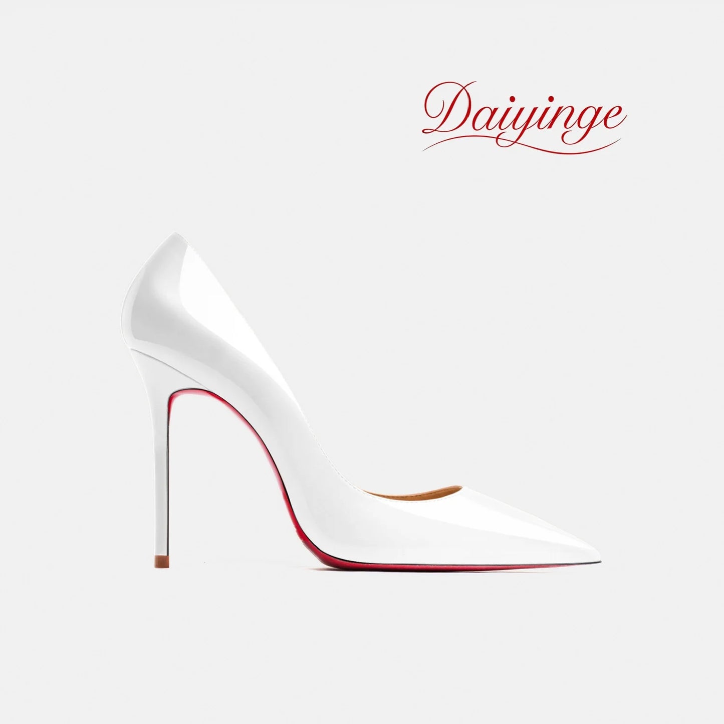 High Heels For Woman 2026 Trend New Leather Luxury Red Shiny Bottom Pointed Toe Stiletto Pumps 12cm Sexy Comfortable Party Shoes