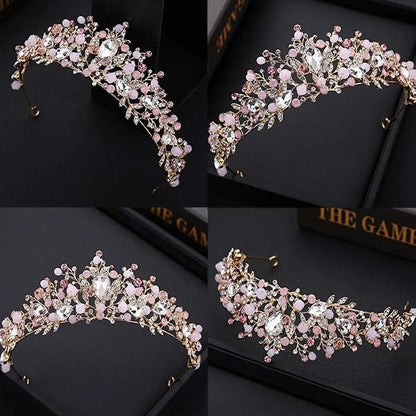 Children's Crown Hair Accessories Princess Costume Crystal Party Birthday Princess Hair Headband Accessories Crown Wedding