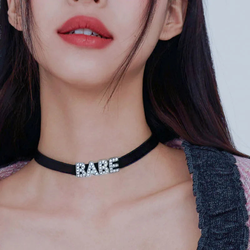 Sexy Gothic DADDYS GIRL Letters Choker Necklace Women DIY Custom Name Collar Chocker Jewelry Necklaces Customized Products Gift