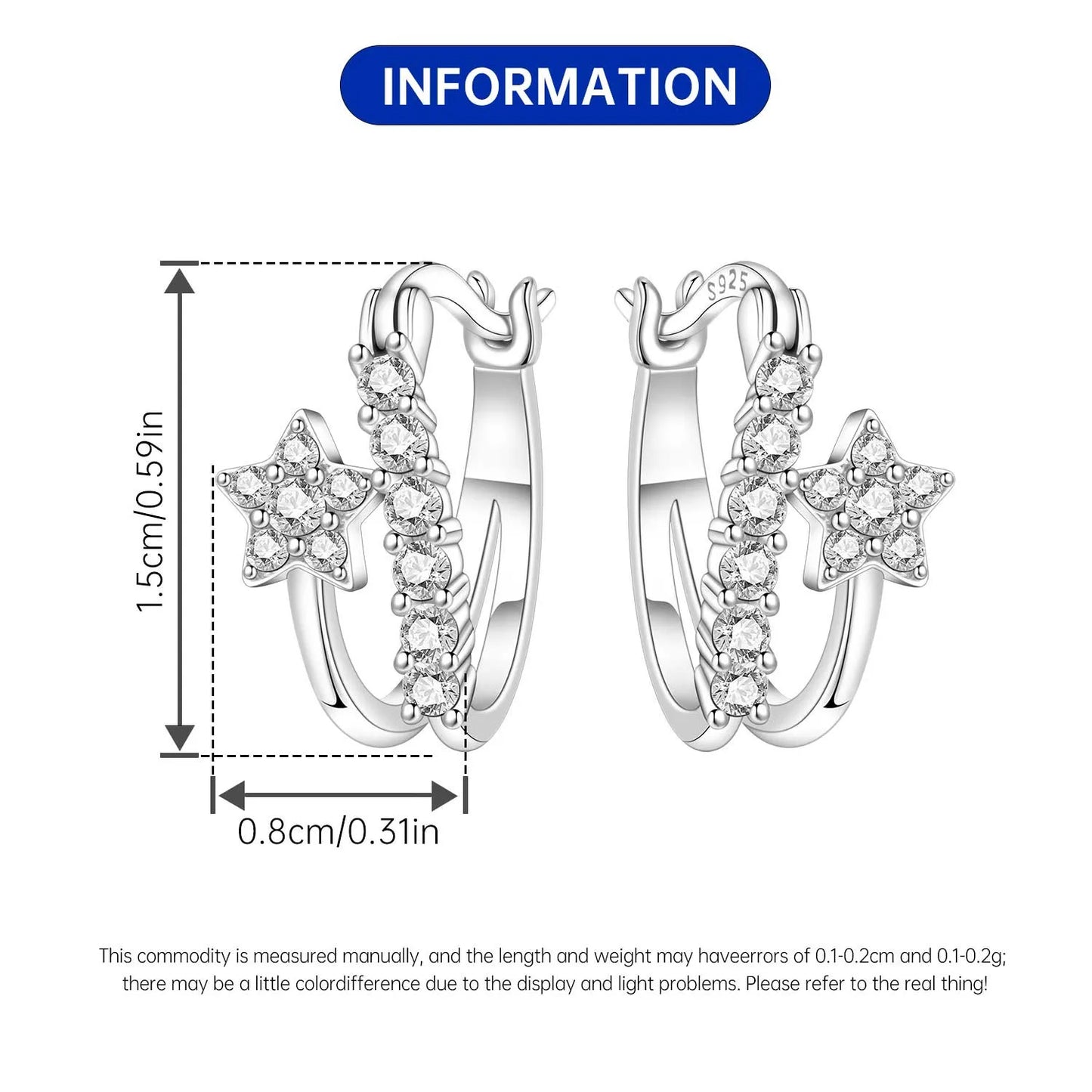 925 Sterling Silver Exquisite Multi-layer Ear Ring Jewelry Versatile Hoop Earrings For Women Jewelry Fine Birthday Party Gift