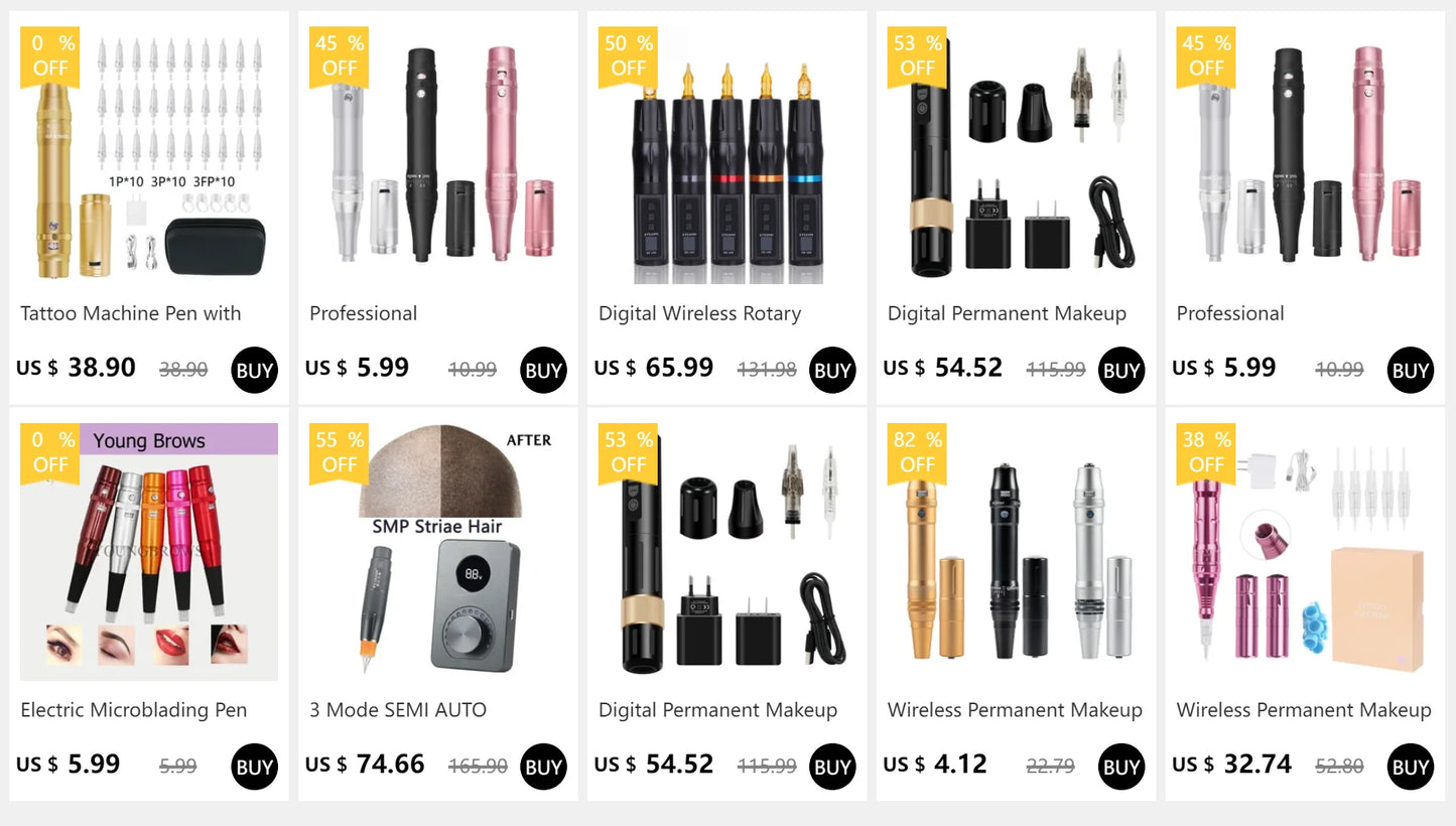 Long Lasting Waterproof  Eyebrow Pencils Peel Off  Red Lip Pencil Set For Microblading Permanent Makeup Pen Eye Liner Gel Pen
