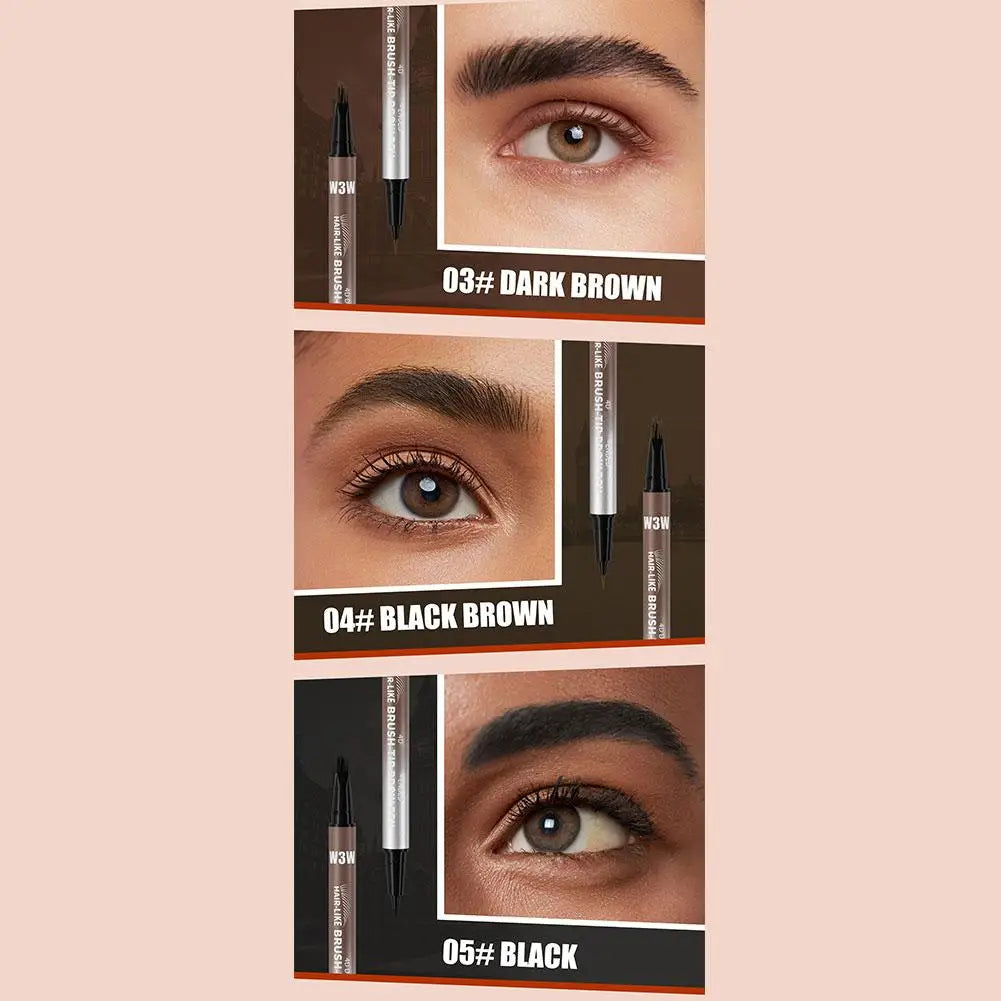 NEW Hair-Like Eyebrow Pencil 4D Micro-Sculpting Dual-Ended Eyebrow Pencil and Eyeliner Long-lasting Liquid Eyebrow Pen Like Real