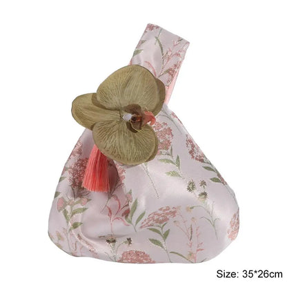 Bags Lunch Bag Temperament Cosmetic Bag New Chinese Style Handbag Cheongsam Accessories Tassel Knot Wrist Bag Small Item Pouch