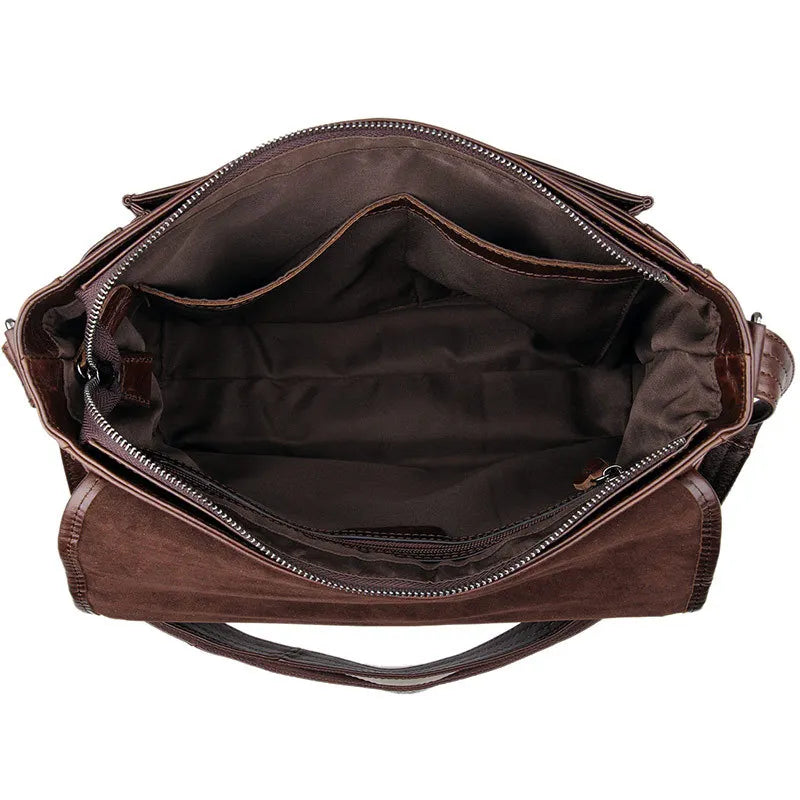 Fashion High Class Oil-Waxed Genuine Leather Shoulder Bag men Leather Messenger Bag Male Crossbody Bag Sling Leisure Bag Satchel