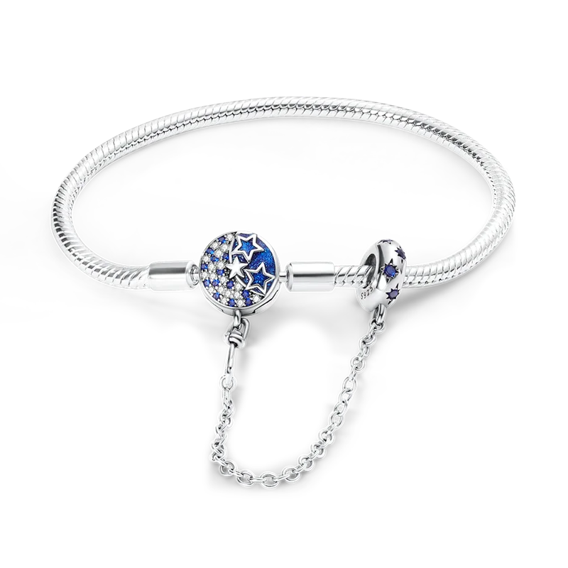 925 Sterling Silver Travel Plane Snake Basic Chain Cat and Moon Bracelet fit Original Charm Beads DIY Women Design Jewelry Party