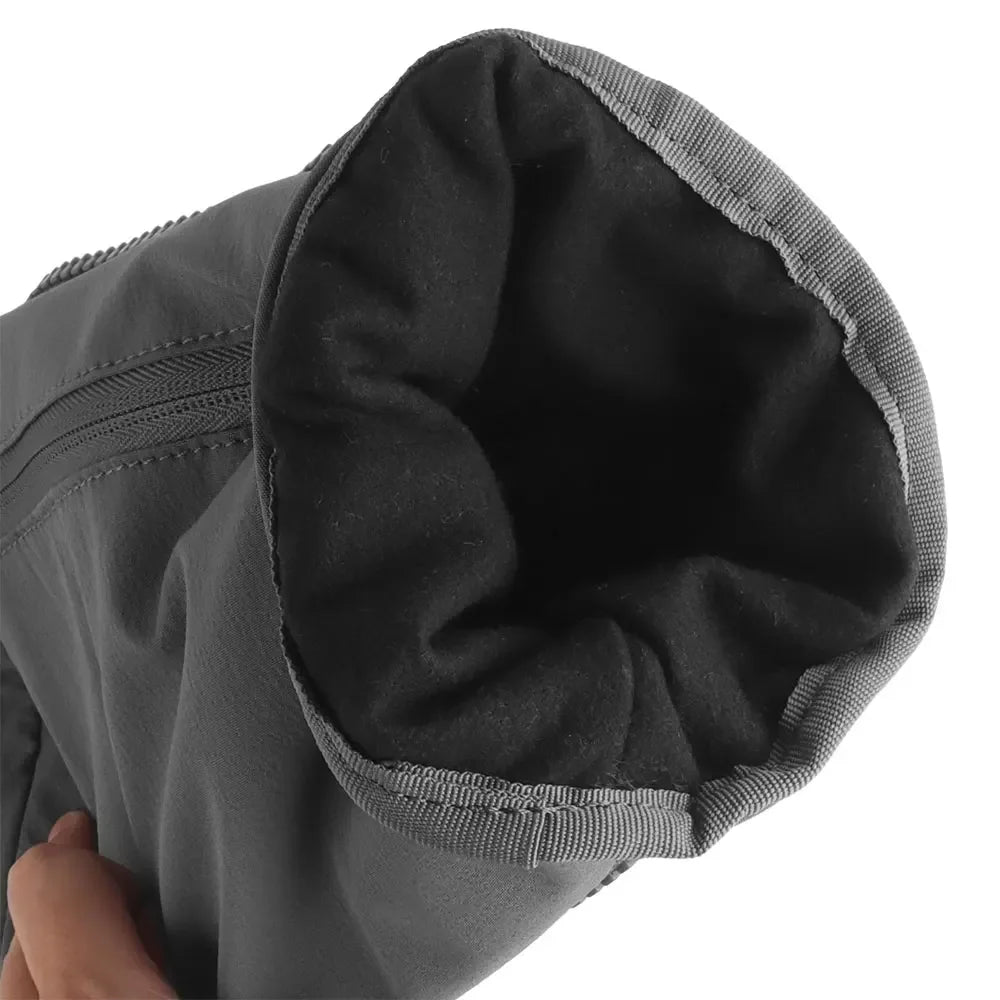 Outdoor DropPouch Muff Hand Warmer Pouch, Stowable Fanny Pack for Winter Airsoft Hunting Gear Camping Hiking Football Fishing