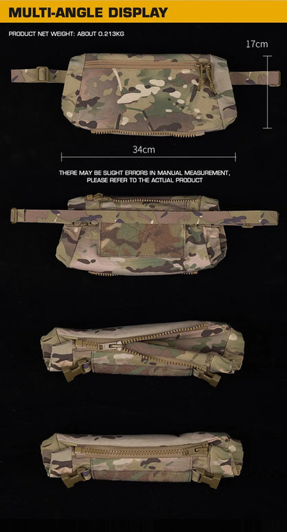 Outdoor DropPouch Muff Hand Warmer Pouch, Stowable Fanny Pack for Winter Airsoft Hunting Gear Camping Hiking Football Fishing