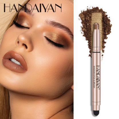 12 Colors Long Lasting Eye Shadow Pencil Set Silky Smooth Glitter Shimmer Matte Waterproof Highlighter Makeup Stick