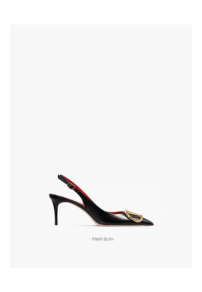HLTINO Fahion Slingback Black Comfortable Women Summer Shoes Very High Heel Sandals 2025 Trend for Wedding Party Dress