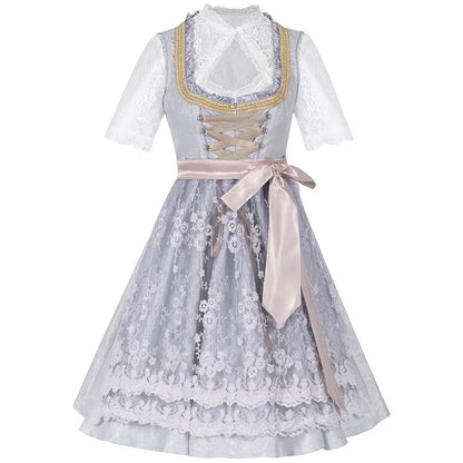 2026 German Oktoberfest Dress for Women (Includes Lingerie and Apron),Halloween and Carnival Costume,Bavarian-Style Maid Outfit