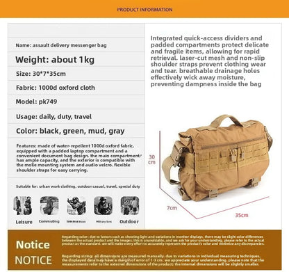 Men Postman Messenger Bag Large Capacity Laptop Crossbody Bag Casual Shoulder Commuter Work Satchel