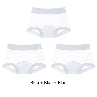 Summer Briefs Panties Women Micro Underwear Lady Ice Silk Woman Boxers Women's Shorts Transparent Linergie Sexy Panties Set Pack