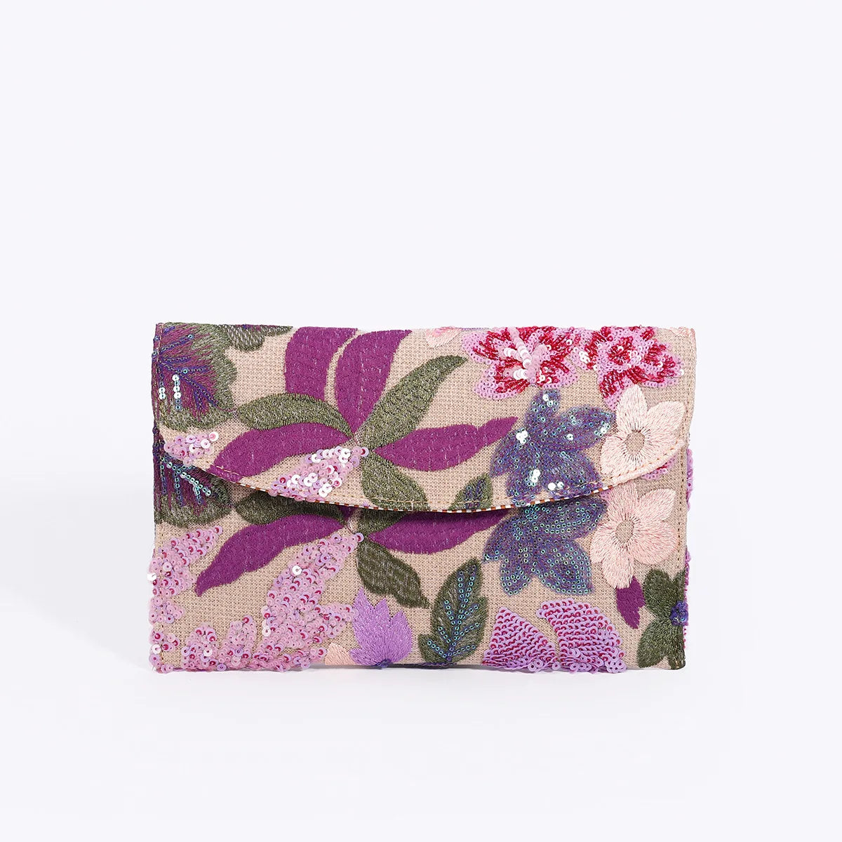 Cross-border High-end Envelope Bag, Sequined Embroidery Straw-woven Niche Women's Clutch Bag, Summer New Woven Women's Clutches
