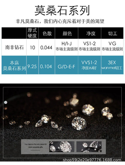 Classic Full Diamond Light Luxury Fashion Bracelet Women Moissanite PT950 Platinum Exquisite Craftsmanship, Long-lasting & Shiny