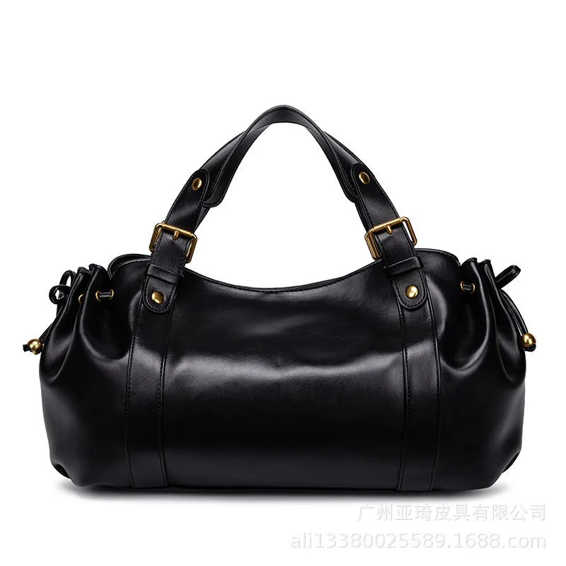 Solid Color Simple Handbag Work Commuter Fashion Women's Bag Shoulder Tote Bag Soft and Comfortable Pillow Bag