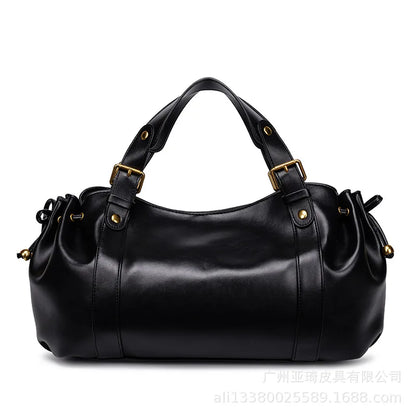Solid Color Simple Handbag Work Commuter Fashion Women's Bag Shoulder Tote Bag Soft and Comfortable Pillow Bag