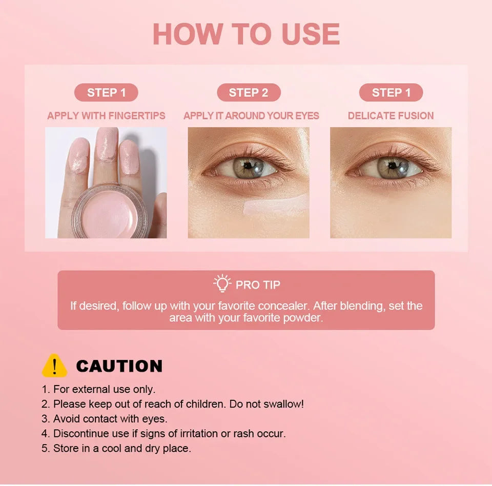 Hydrating Brightening Eye Concealer and Contour Cream, Full Coverage, Long-lasting Eye Concealer for Perfect Makeup Look
