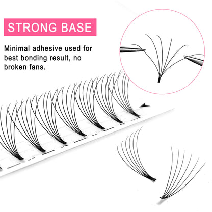 320 Fans Premade Volume Fans 3D 4D 5D 6D 8D 10D Soft Naturl Matte Eyelashes Large Capacity Cilios Individual Lash Extension