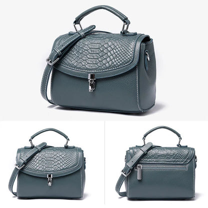 Women's Mini Bag Genuine Leather Lady Handbag Female Crocodile Pattern Crossbody Shoulder Bag Fashion Trend Small Flap Messenger