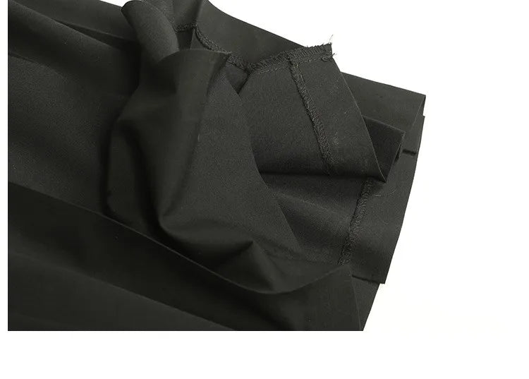 Autumn Suit Skirt for Women, French High-Waisted Pleated Skirt, Slimming, Workwear, College Style Long Skirt