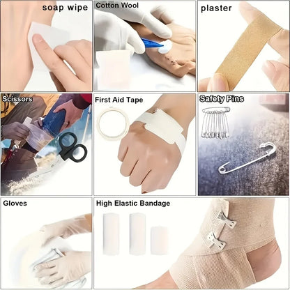 205pcs Universal First Aid Kit for Home, Travel, Outdoor & Emergency. Compact & Complete. Fast Delivery!