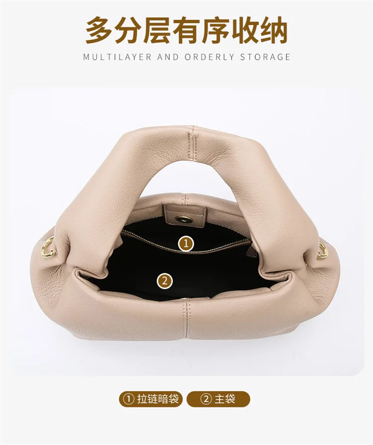 Fashion Women's Tote Bag New Soft Leather Cloud Shoulder Bag High Quality Simple Commuter Crossbody Bag Luxury Handbag Designers