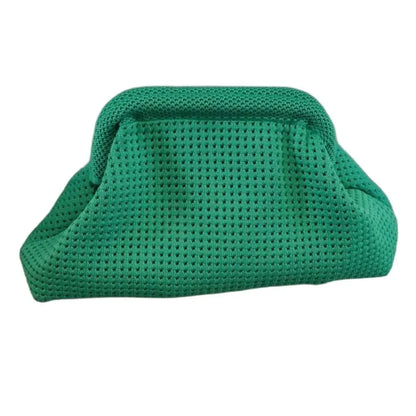 Durable Polyester Summer Beach Clutch Bag Elastic Soft Hollow Out Pouch Large Capacity Breathable Small Crochet Handbag Spring