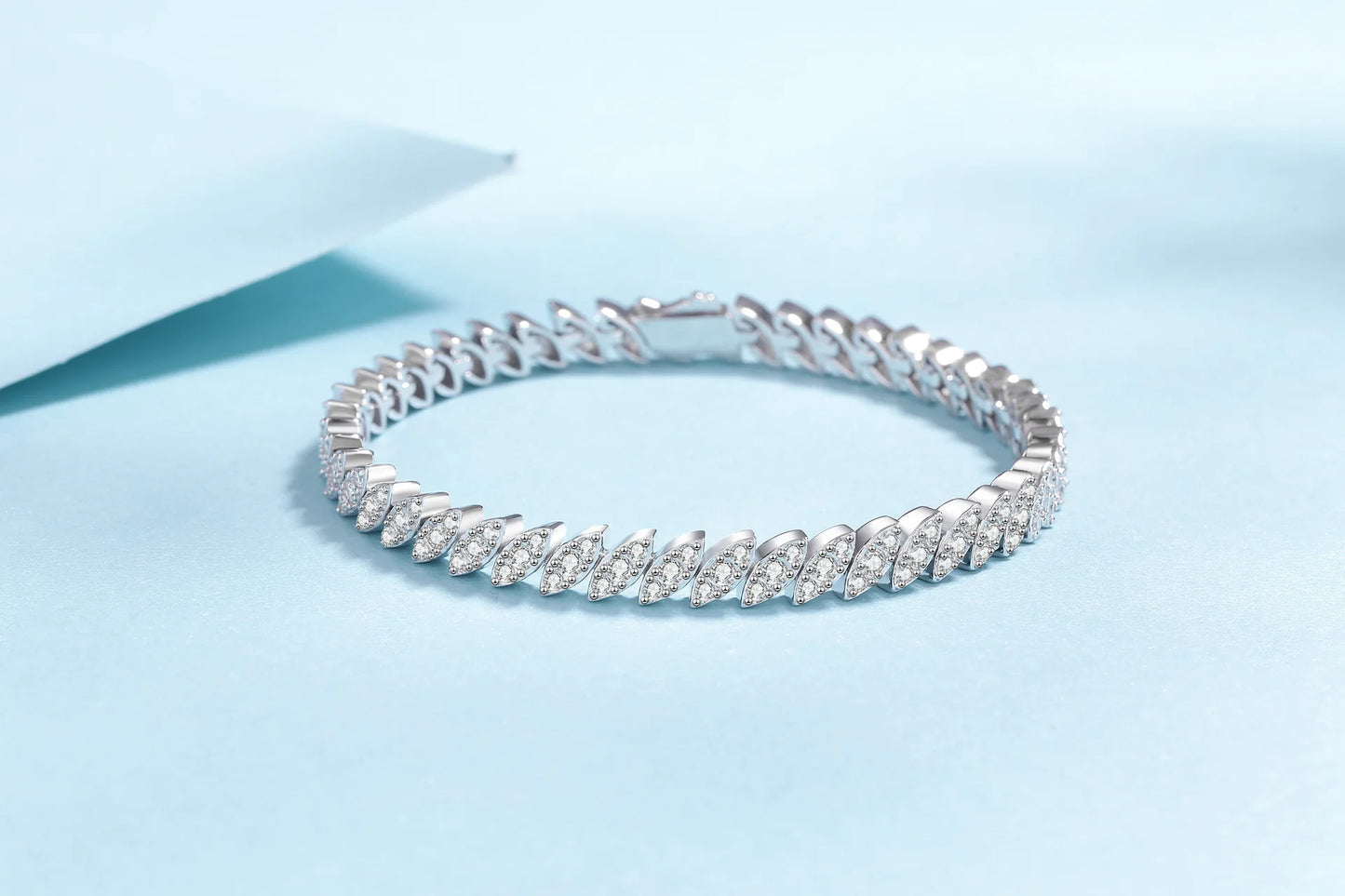 Classic Full Diamond Light Luxury Fashion Bracelet Women Moissanite PT950 Platinum Exquisite Craftsmanship, Long-lasting & Shiny