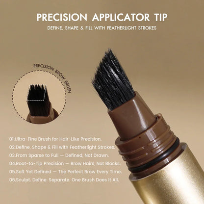 1PC Eyebrow Gel Pen with Angled Brush - Quick-Dry, Long-Lasting, Natural Shaping & Filling for All Skin Types, Waterproof