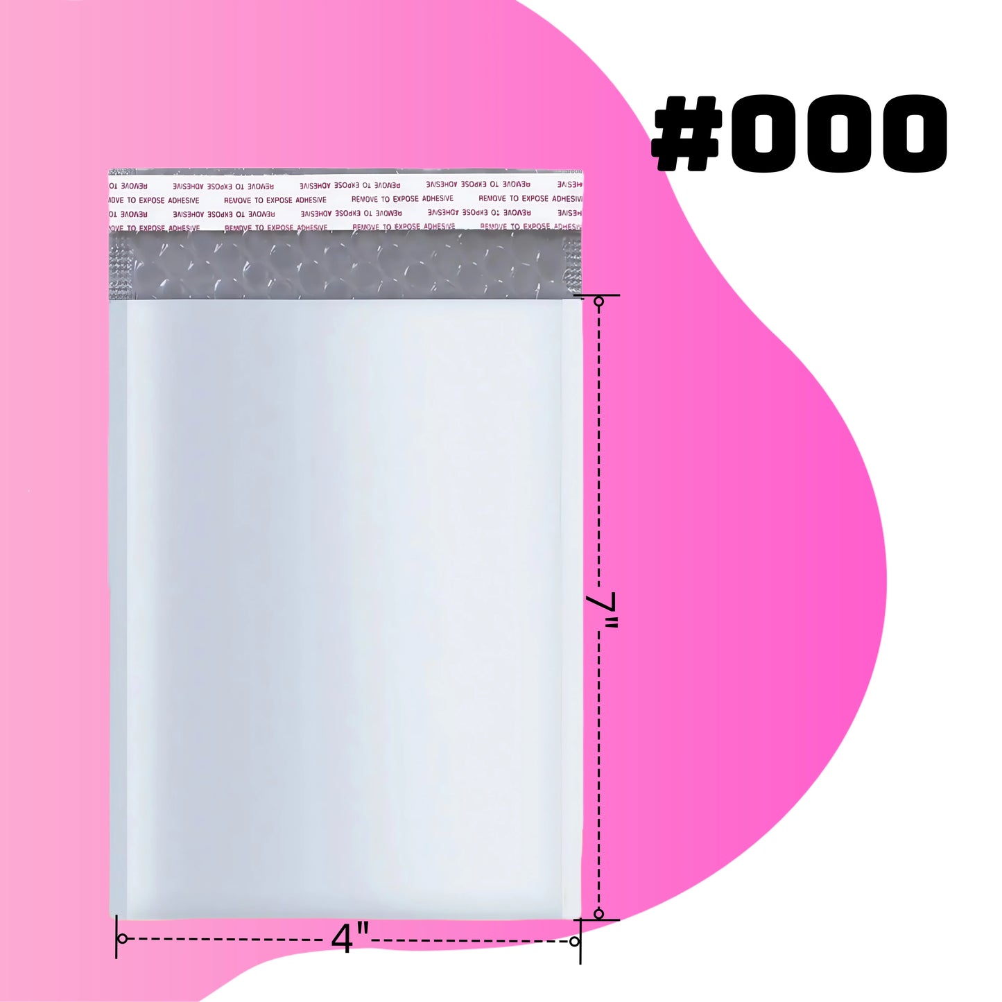 1000 PCS #000 4x7 POLY BUBBLE MAILERS SHIPPING MAILING PADDED BAGS ENVELOPES SELF SEAL