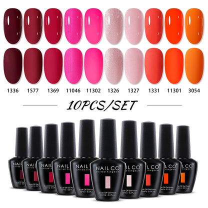 NAILCO 15ml 10/20/30pcs Nail Gel Polish 333 Colors Blue UV&LED Gel Varnish Nude Red Soak Off Semi Permanent UV Nail Gel Varnish