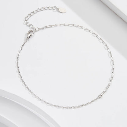 ORSA JEWELS 925 Sterling Silver Mariner Chain Anklets Fashion Women Summer 14K Gold Foot Bracelet Ankle Straps Jewelry SA24