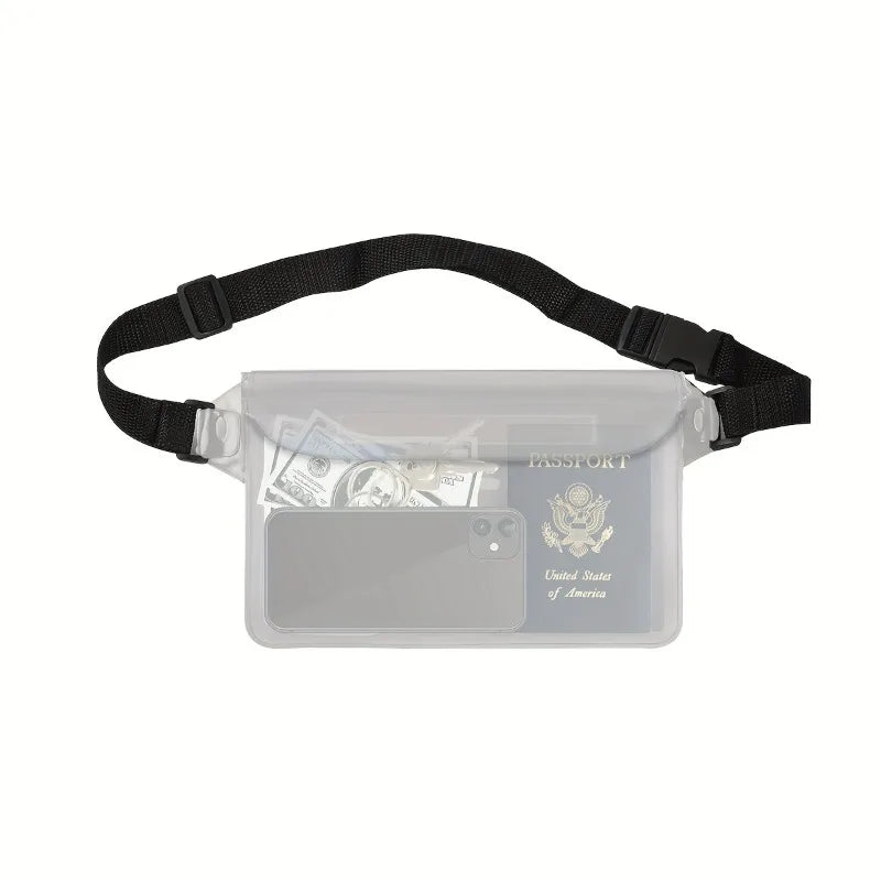 High Quality Waist Bag with Adjustable Strap, Suitable for Beach, Swimming, Diving, Rowing, Fishing Waterproof Belt Bag