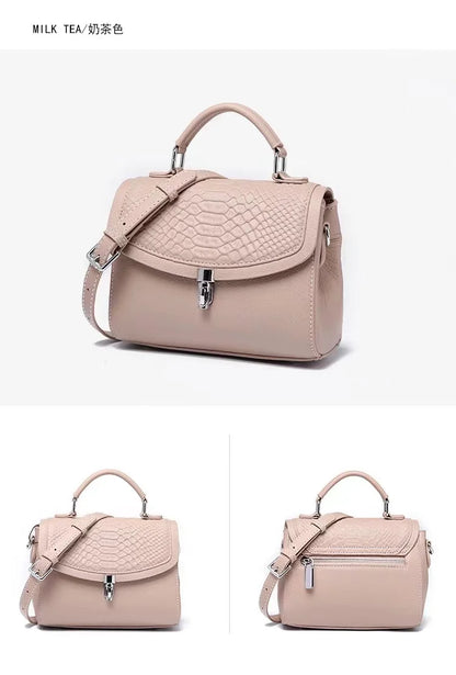 Women's Mini Bag Genuine Leather Lady Handbag Female Crocodile Pattern Crossbody Shoulder Bag Fashion Trend Small Flap Messenger