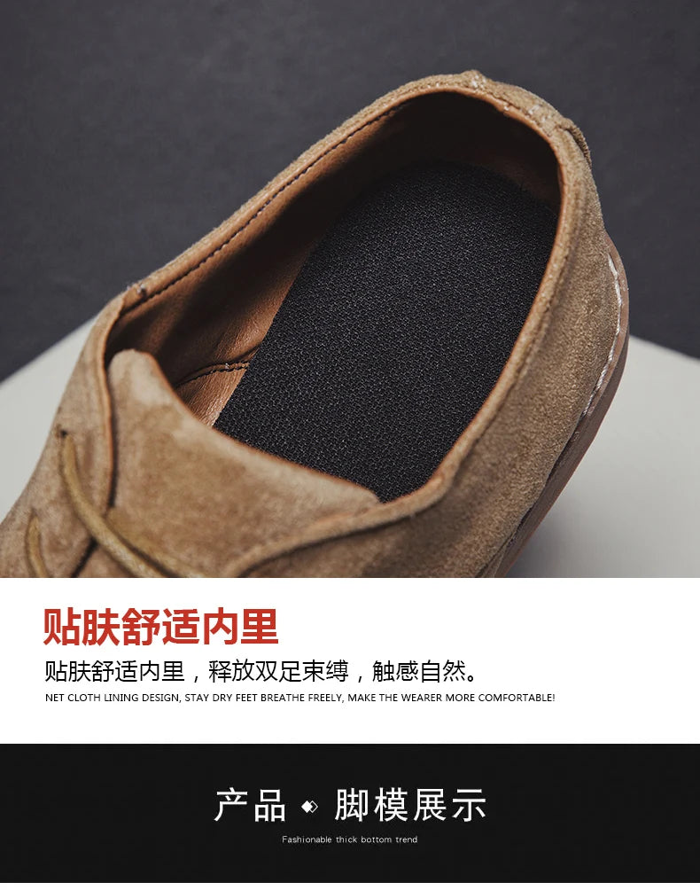 Men's Matte Leather Black/brown Casual Business Office Oxfords Formal Suede Leather Shoes for Men New Arrivals Male Derby Style