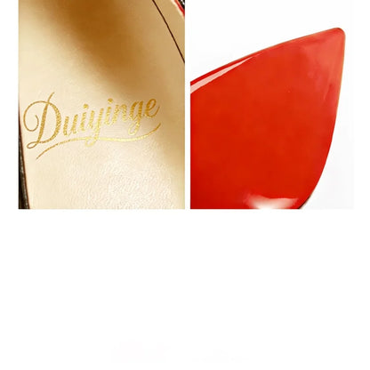 High Heels For Woman 2026 Trend New Leather Luxury Red Shiny Bottom Pointed Toe Stiletto Pumps 12cm Sexy Comfortable Party Shoes