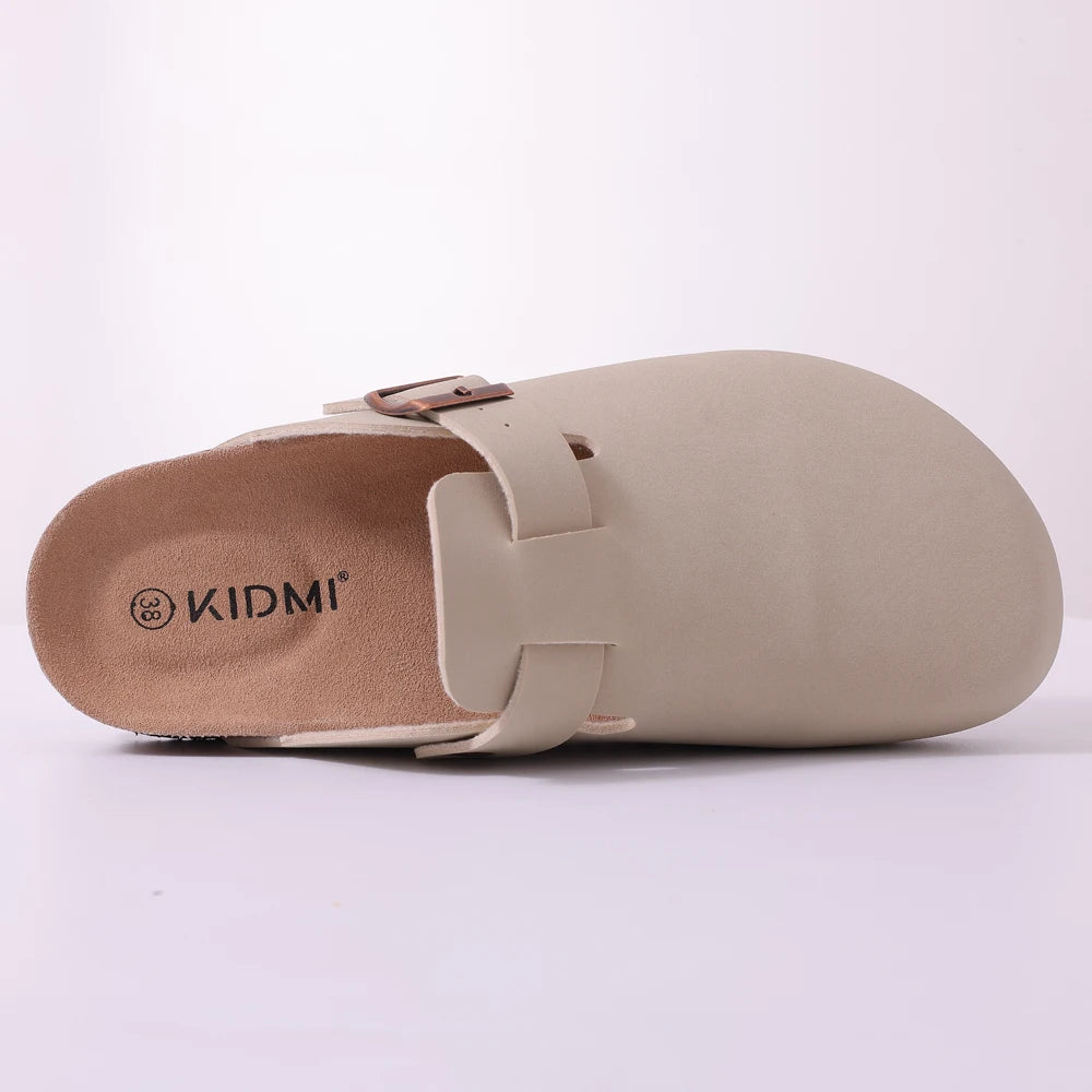 Evshine Men's Cow Suede Clogs with Arch Support Leather Mules Comfort Fashion Potato Shoe Women Cork Footbed Genuine Suede Clogs