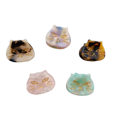 5pcs Cat Small Hair Clip for Women Hair Claw Acetic Acid Barrettes Crab Claw Clips Styling Hairpins Fashion Hair Accessories