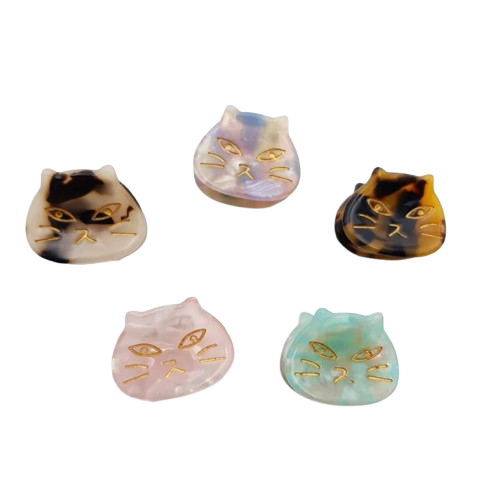 5pcs Cat Small Hair Clip for Women Hair Claw Acetic Acid Barrettes Crab Claw Clips Styling Hairpins Fashion Hair Accessories