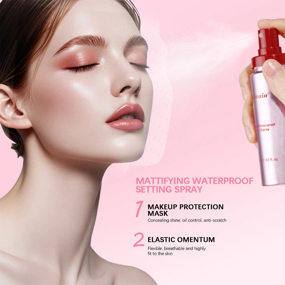 Oil Control Setting Powder Spray Set Matte Base Makeup Control Oil Waterproof Make-up Fixer Spray Hide Pores Setting Powder