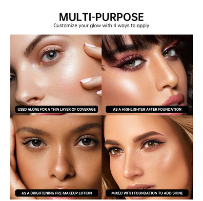 Halo Glow Liquid Filter Liquid Highlighter Face Contouring Pearlescent Makeup Brightener Bronzer Glow Body Face Contour Shimmer