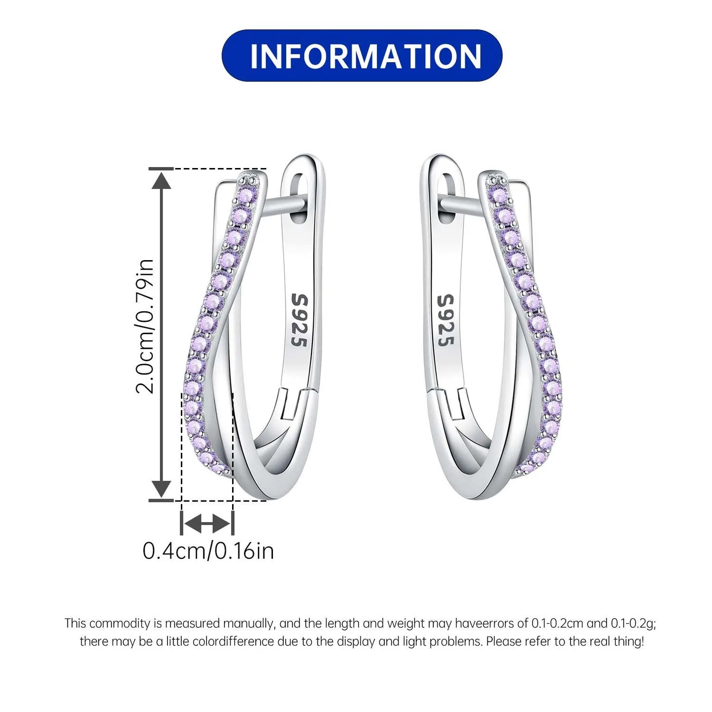 925 Sterling Silver Exquisite Multi-layer Ear Ring Jewelry Versatile Hoop Earrings For Women Jewelry Fine Birthday Party Gift