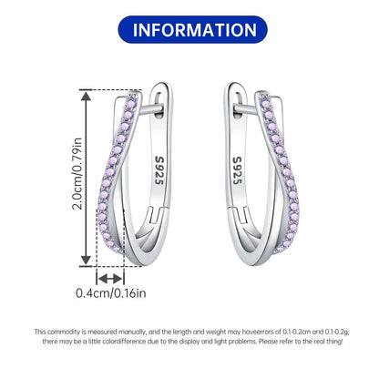 925 Sterling Silver Exquisite Multi-layer Ear Ring Jewelry Versatile Hoop Earrings For Women Jewelry Fine Birthday Party Gift