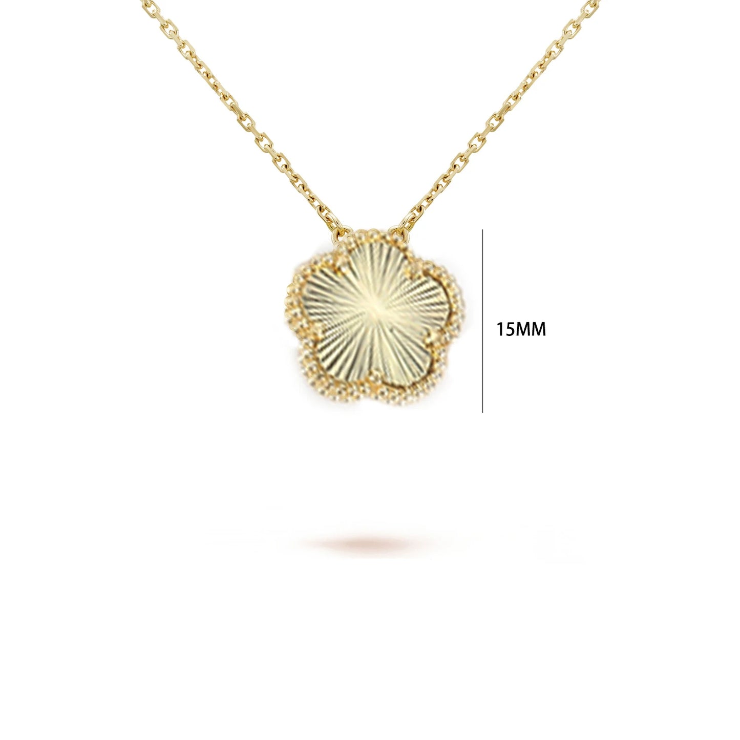 7 colors classic simple five-leaf flower pendant necklace natural stones clover Choker Chain for women party daily wear jewelry