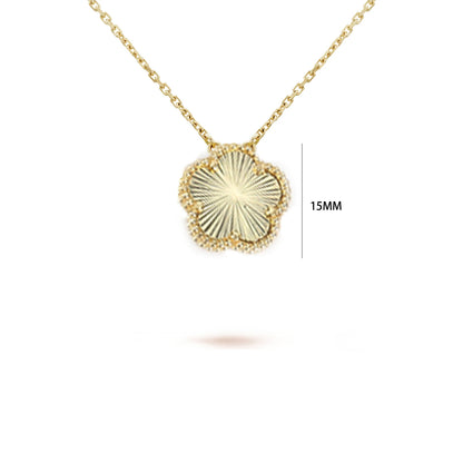 7 colors classic simple five-leaf flower pendant necklace natural stones clover Choker Chain for women party daily wear jewelry