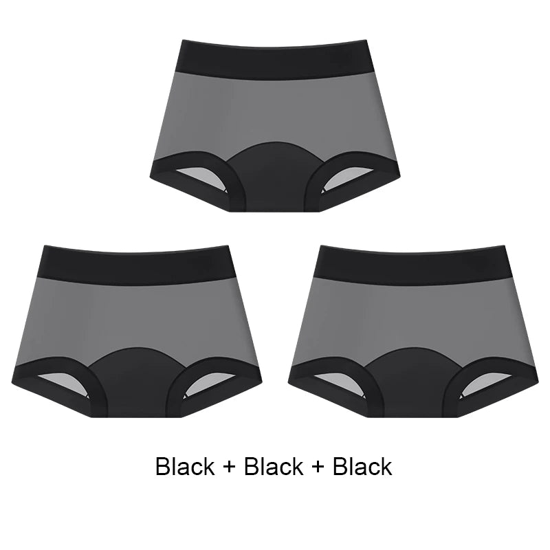 Summer Briefs Panties Women Micro Underwear Lady Ice Silk Woman Boxers Women's Shorts Transparent Linergie Sexy Panties Set Pack