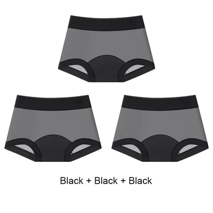 Summer Briefs Panties Women Micro Underwear Lady Ice Silk Woman Boxers Women's Shorts Transparent Linergie Sexy Panties Set Pack