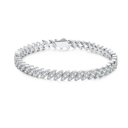 Classic Full Diamond Light Luxury Fashion Bracelet Women Moissanite PT950 Platinum Exquisite Craftsmanship, Long-lasting & Shiny