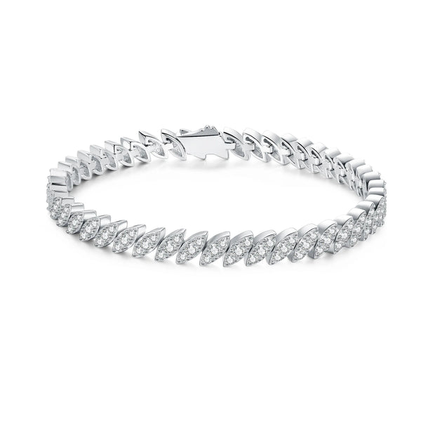 Classic Full Diamond Light Luxury Fashion Bracelet Women Moissanite PT950 Platinum Exquisite Craftsmanship, Long-lasting & Shiny